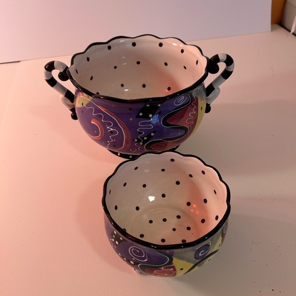 Colorful Polka Dot Bowls - Picture 1 of 5